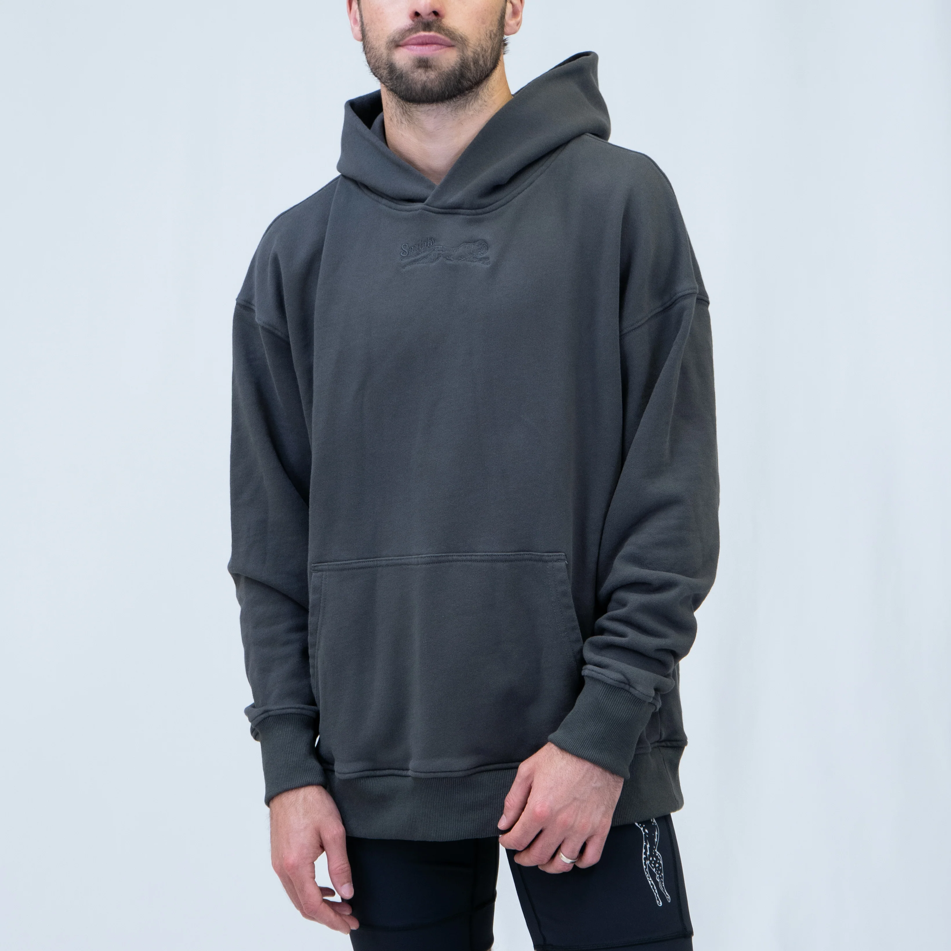 Run Club Oversized Hoodie - Hot Dads (Unisex) - Gray - Image 5
