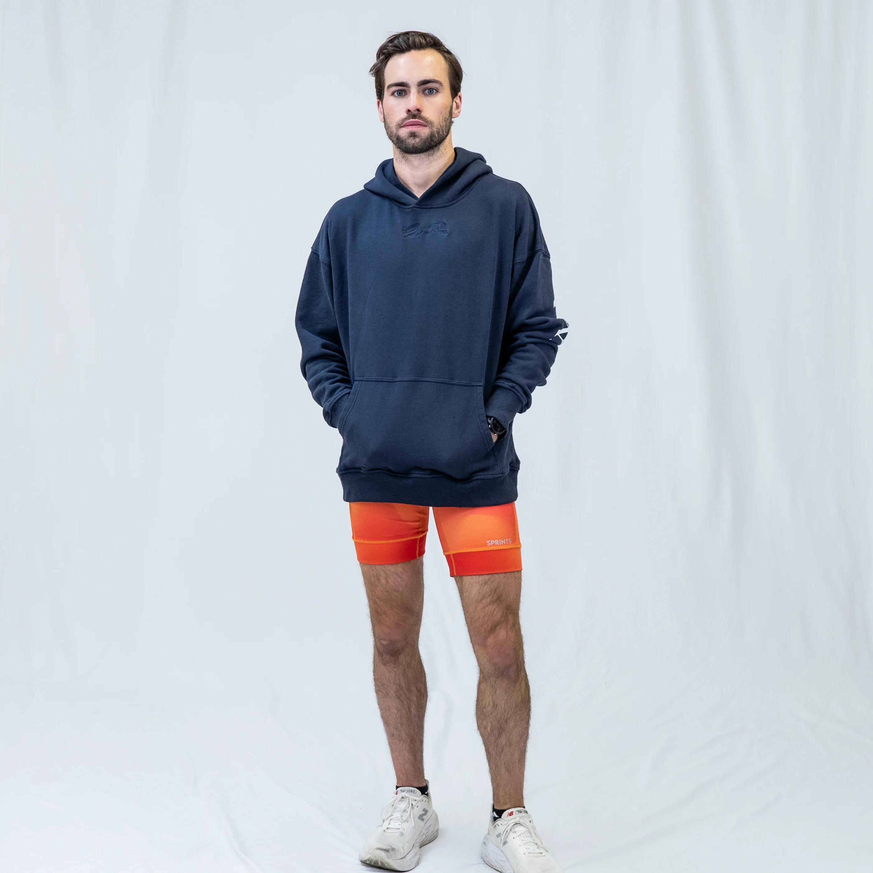 Run Club Oversized Hoodie - I'm Nicer After I Run (Unisex) - Navy - Image 5