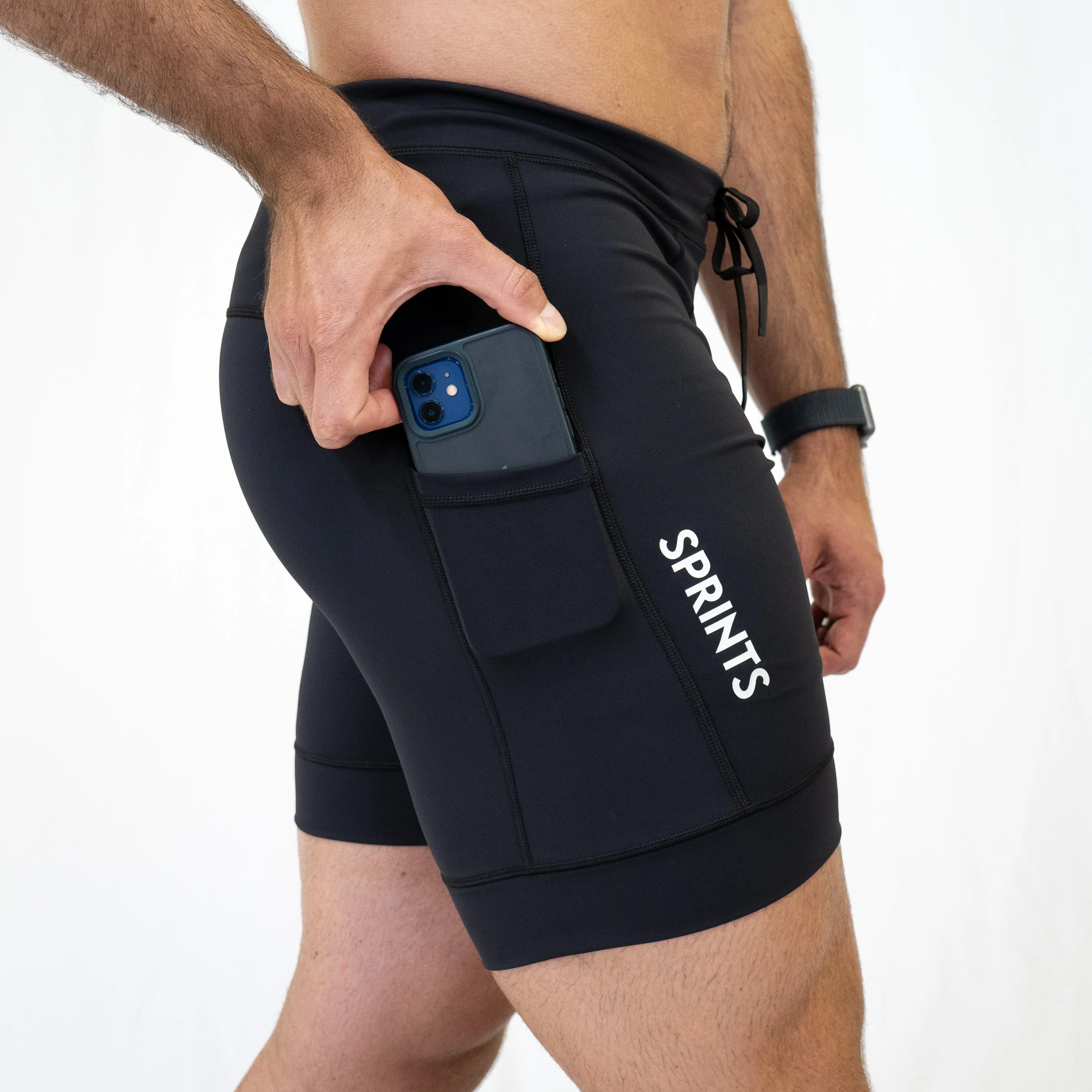 Mens Flexion 8" Compression Short - Stealth Black - Image 6